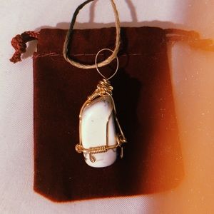 Howlite Stone Necklace: Crown Chakra